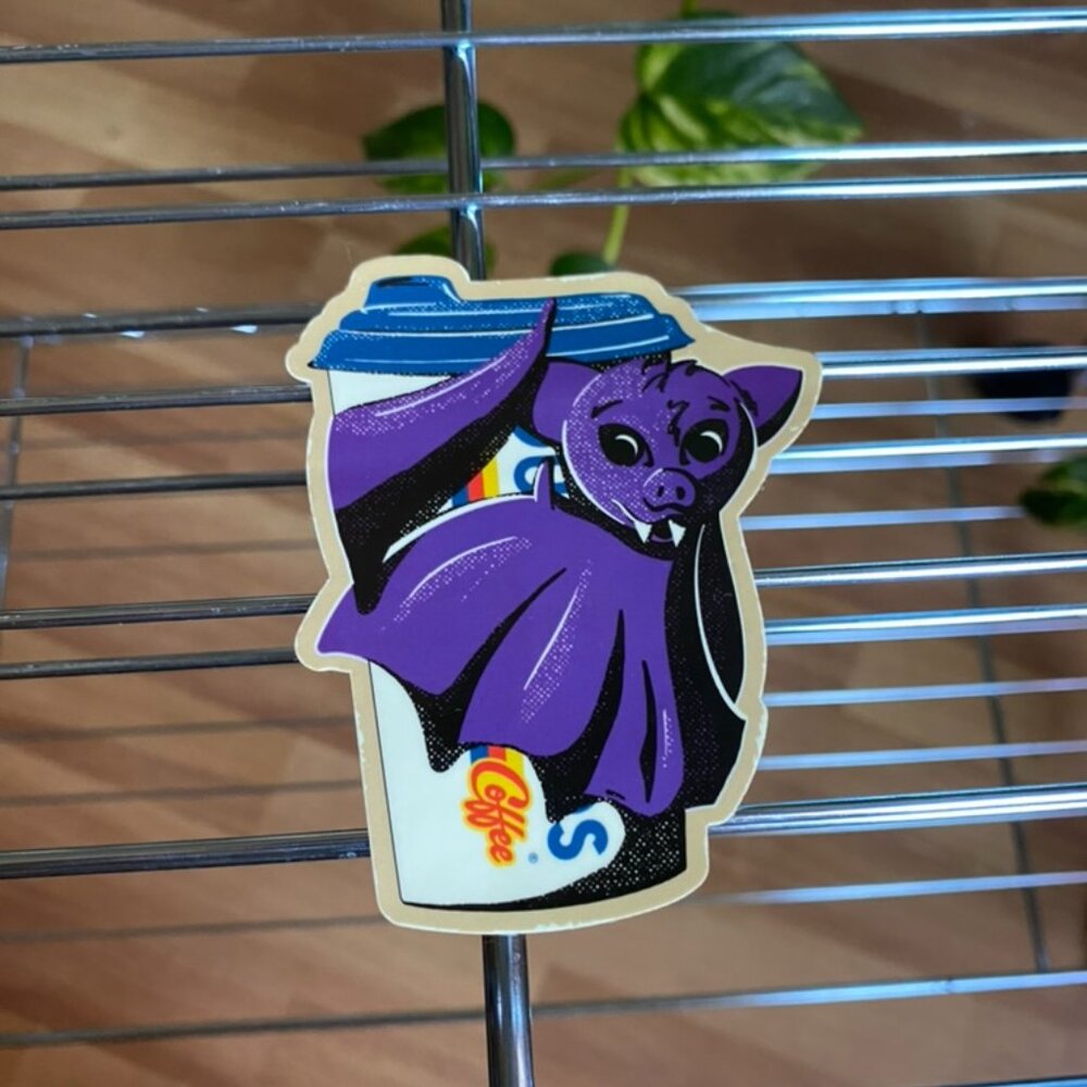 Glow-in-the-Dark Halloween Bat Sticker- Oct 2021